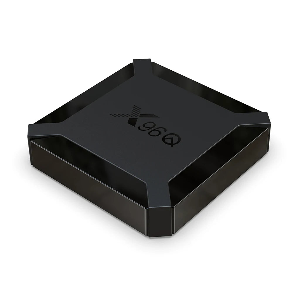 Boîtier TV X96Q 2Go RAM 16Go ROM Android 10.0 Puce Quad-Cœur Allwinner H313 WiFi 2,4G LAN 1000M USB Lecture 4K 60 ips H.265 HEVC Décodeur TV Multimédia
