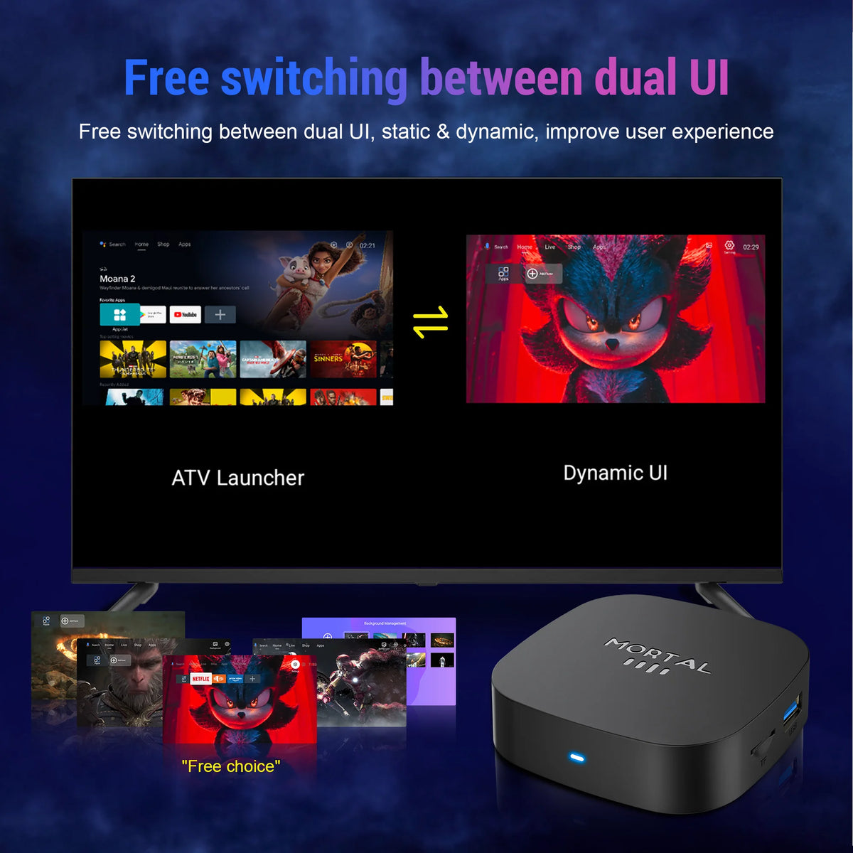 Boîtier TV intelligent 2026 Mortal T1+ Android 16 pour Home Cinéma, compatible RK3518, Bluetooth 5.4, Google Assistant, lecteur de streaming, WiFi 6