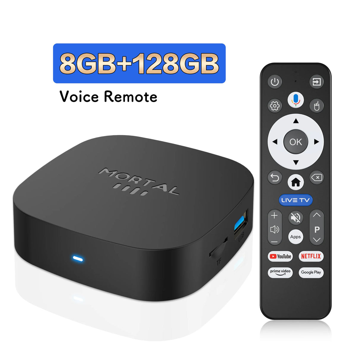 Boîtier TV intelligent 2026 Mortal T1+ Android 16 pour Home Cinéma, compatible RK3518, Bluetooth 5.4, Google Assistant, lecteur de streaming, WiFi 6