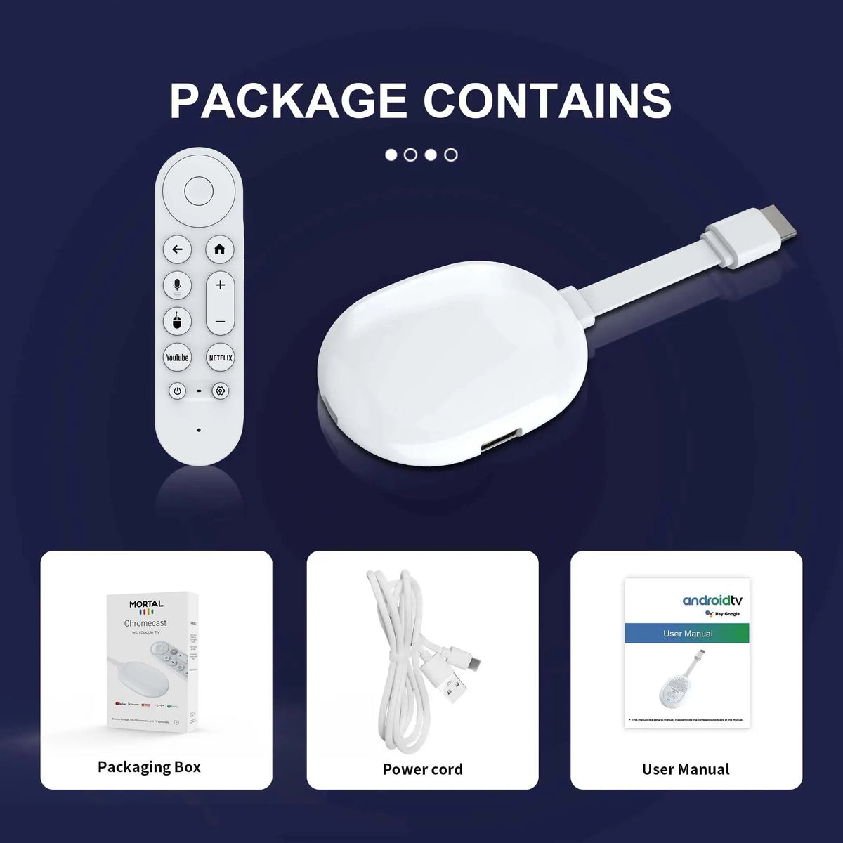 Clé TV Mortal Q2 Ultra BT5.X, version internationale, Android 14.0, Wi-Fi 6, streaming sans fil, HDMI, multilingue, Rockchip 3518