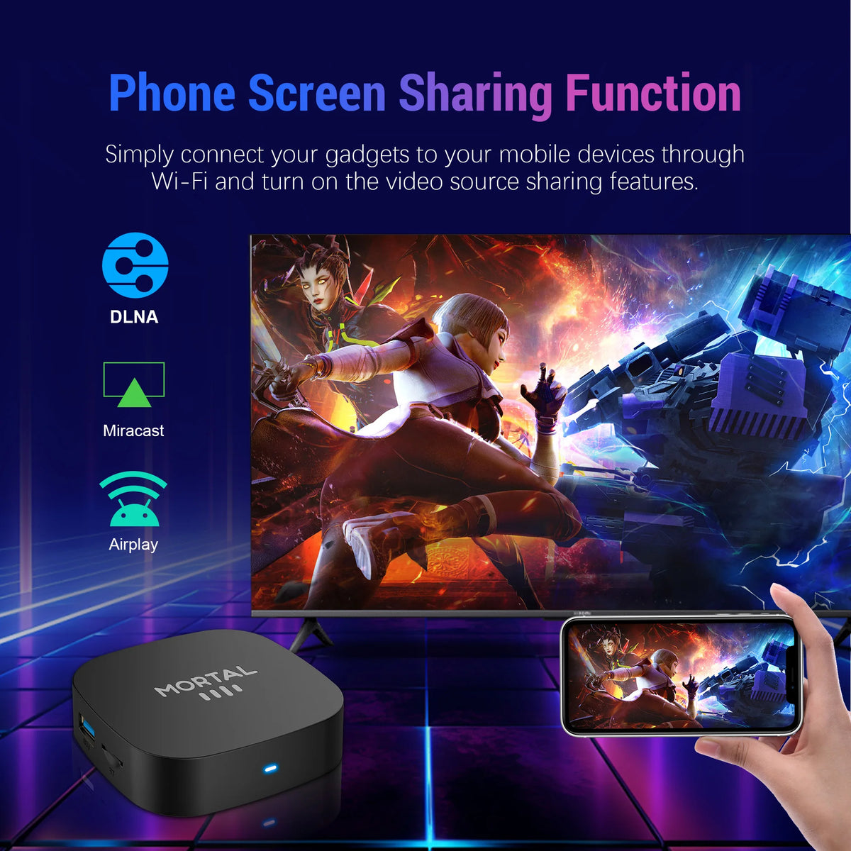 Boîtier TV intelligent 2026 Mortal T1+ Android 16 pour Home Cinéma, compatible RK3518, Bluetooth 5.4, Google Assistant, lecteur de streaming, WiFi 6